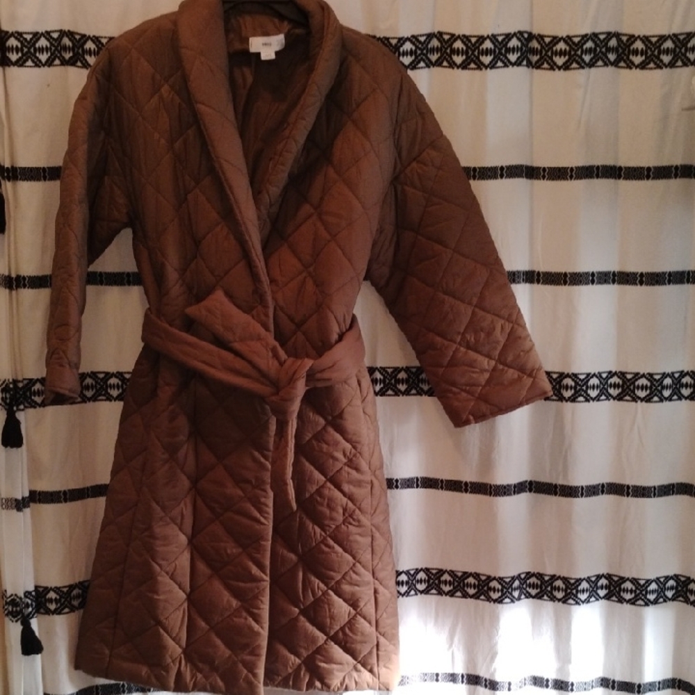 Mango Chocolate Quilted Puffer Jacket